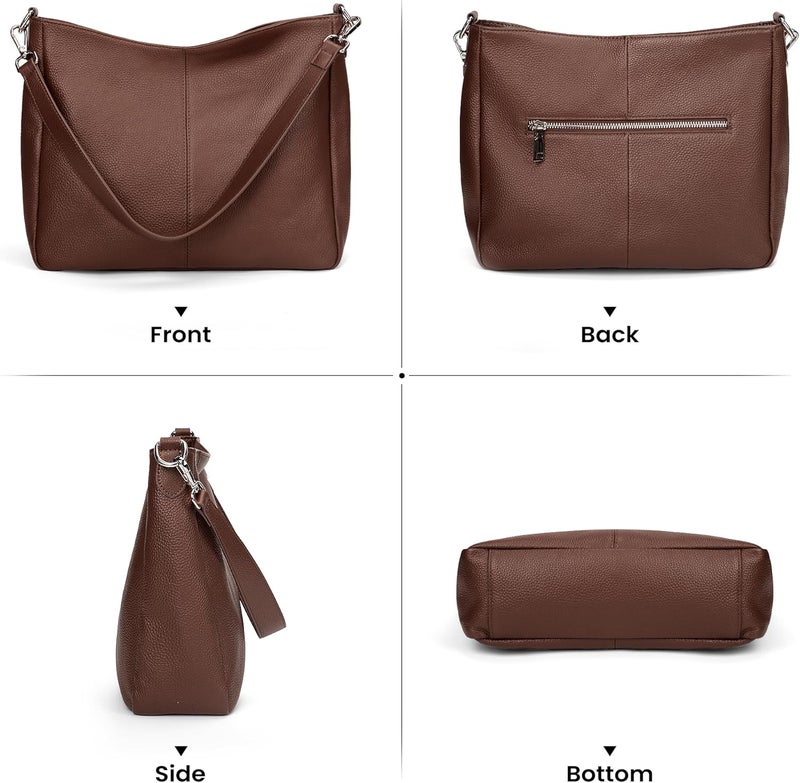 befen Genuine Leather Hobo Bags Purses for Women, Women's Shoulder bag Handbags Crossbody Bag with 2 Shoulder Straps - Image 5